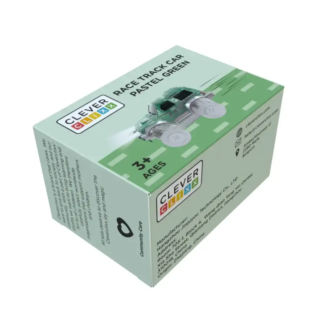 Cleverclixx Cleverclixx | Race Track Car |  Pastel Green