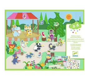 Djeco Djeco | Knutselset herbruikbare stickers | Fanfare Djeco Djeco | Knutselset herbruikbare stickers | Fanfare