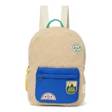 Studio Noos Studio Noos | Ecru/Cobalt Teddy Midi Backpack Studio Noos Studio Noos | Ecru/Cobalt Teddy Midi Backpack