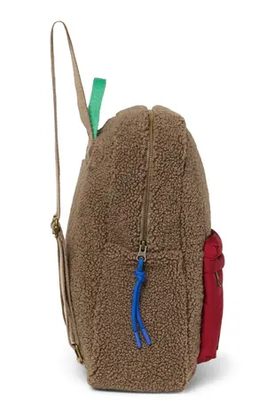 Studio Noos Studio Noos | Bruin/Burgundy Teddy Midi Backpack Studio Noos Studio Noos | Bruin/Burgundy Teddy Midi Backpack