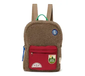 Studio Noos Studio Noos | Bruin/Burgundy Teddy Midi Backpack Studio Noos Studio Noos | Bruin/Burgundy Teddy Midi Backpack