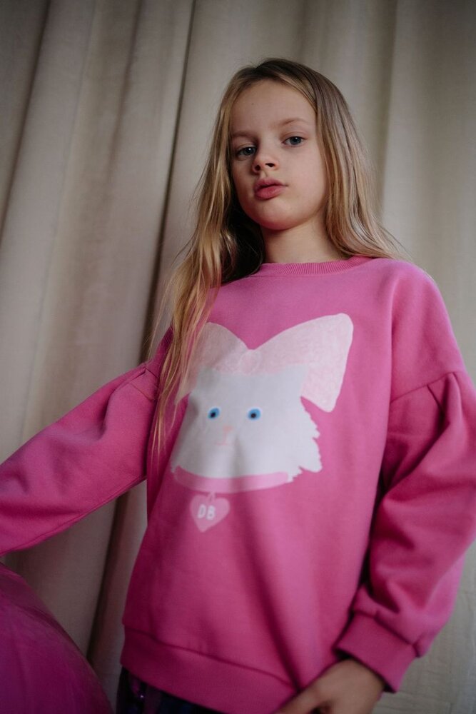 Daily Brat Daily Brat | Kitty Cat Sweater Rosy Rebel Daily Brat Daily Brat | Kitty Cat Sweater Rosy Rebel