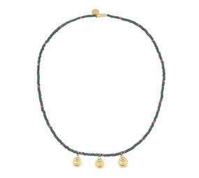 Jenest Jenest | Necklace | Dark Green Fuchsia Pink Jenest Jenest | Necklace | Dark Green Fuchsia Pink
