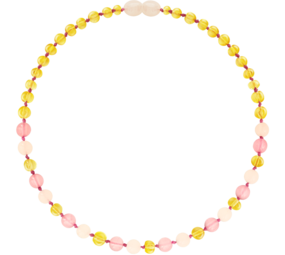 Barnsteen Barnsteen | Ketting  | Glimmend | Baroque Lemon/Rose Quartz/Pink Jade | 32 cm Barnsteen Barnsteen | Ketting  | Glimmend | Baroque Lemon/Rose Quartz/Pink Jade | 32 cm