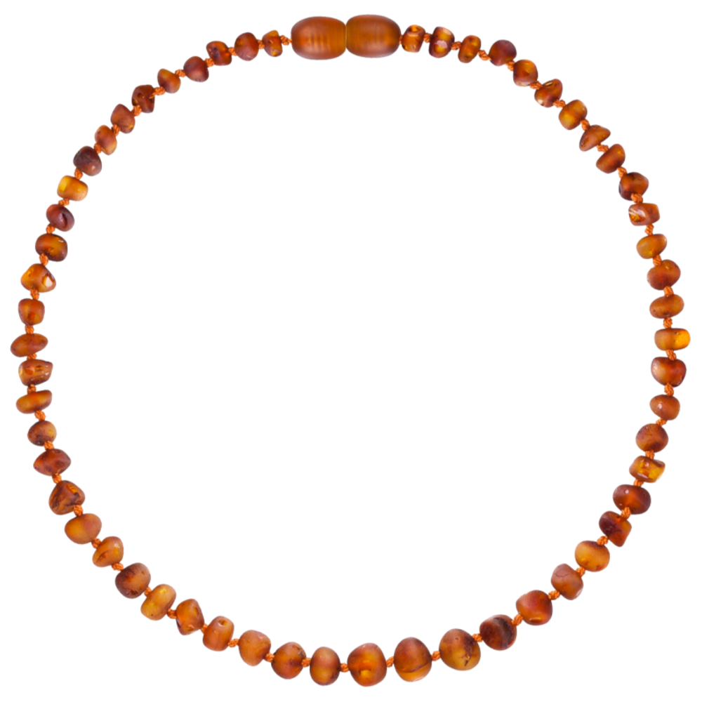 Barnsteen Barnsteen | Ketting | Ruw | Baroque Cognac | 38 cm