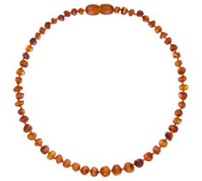 Barnsteen Barnsteen | Ketting | Ruw | Baroque Cognac | 38 cm