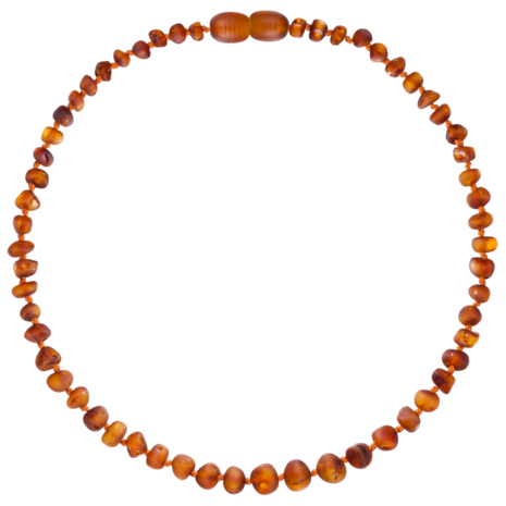Barnsteen Barnsteen | Ketting | Ruw | Baroque Cognac | 38 cm