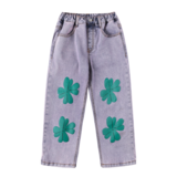 Jelly Mallow Jelly Mallow | Lucky Clover Denim Pants | Blue Jelly Mallow Jelly Mallow | Lucky Clover Denim Pants | Blue
