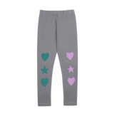Jelly Mallow Jelly Mallow | Heart Leggings | Grey Jelly Mallow Jelly Mallow | Heart Leggings | Grey