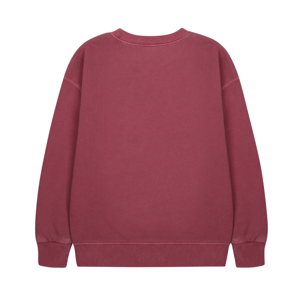 Jelly Mallow Jelly Mallow | Flying Bird Pigment Sweatshirt | Burgundy Jelly Mallow Jelly Mallow | Flying Bird Pigment Sweatshirt | Burgundy