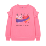 Jelly Mallow Jelly Mallow | Together Pigment Ruffled Sweatshirt | Pink Jelly Mallow Jelly Mallow | Together Pigment Ruffled Sweatshirt | Pink