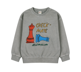 Jelly Mallow Jelly Mallow | Check Mate Pignment Sweatshirt | Gray