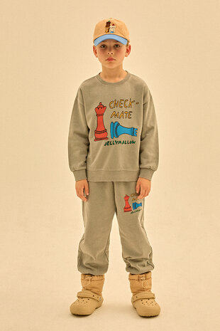 Jelly Mallow Jelly Mallow | Check Mate Pignment Sweatshirt | Gray
