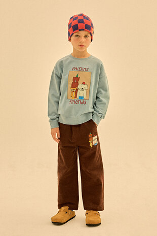 Jelly Mallow Jelly Mallow | Animal friends Pignment  Sweatshirt | Winter Blue Jelly Mallow Jelly Mallow | Animal friends Pignment  Sweatshirt | Winter Blue