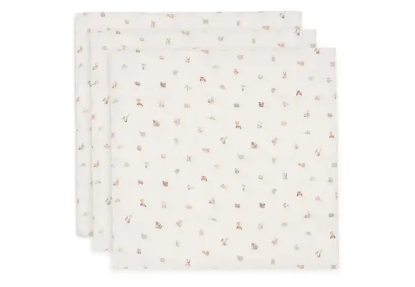 Jollein Jollein | Hydrofiele Doek Small 70x70cm | Animal Friends | 3 Stuks