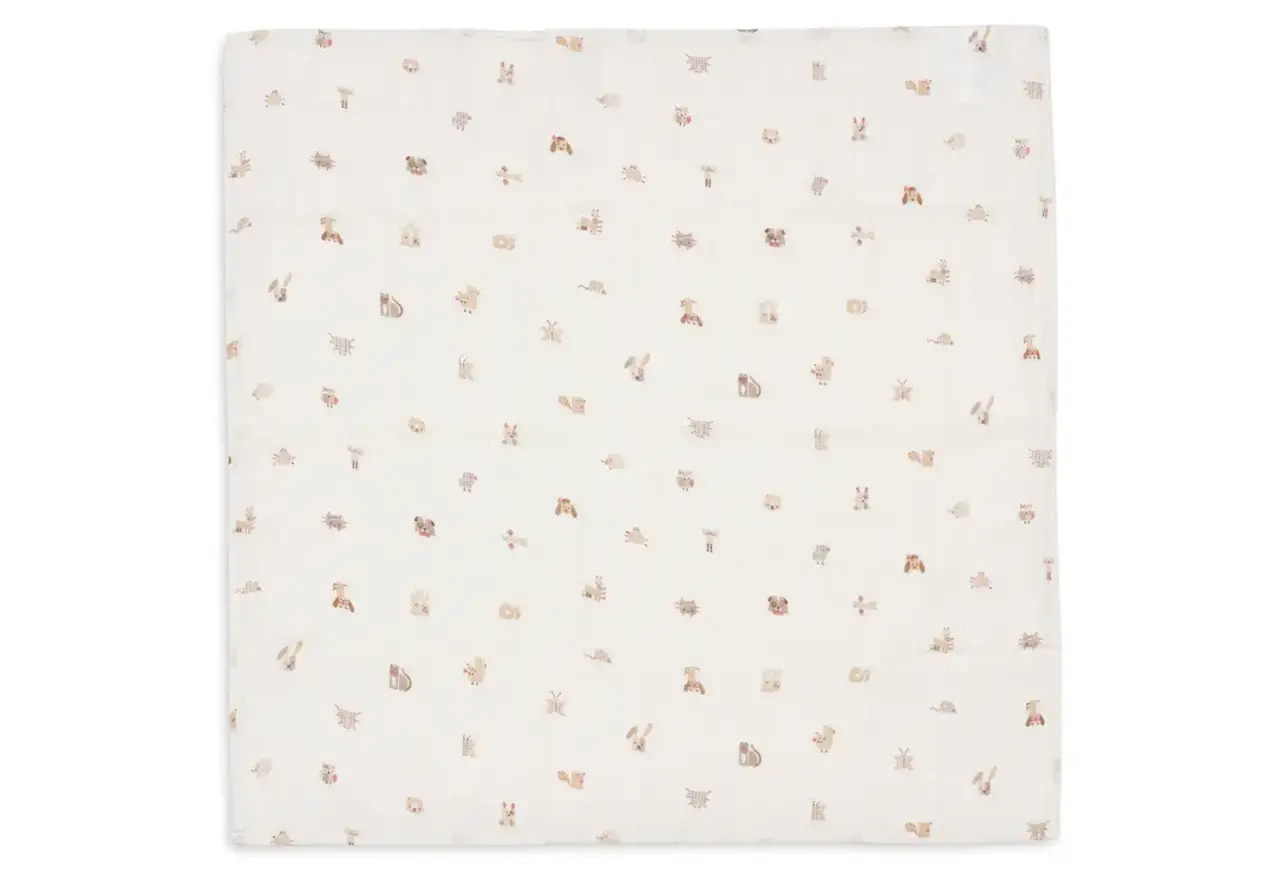 Jollein Jollein | Hydrofiele Doek Small 70x70cm | Animal Friends | 3 Stuks