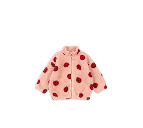 Konges Sløjd Konges Sløjd | Jody Teddy Jacket Grs | Ladybug Pink Konges Sløjd Konges Sløjd | Jody Teddy Jacket Grs | Ladybug Pink