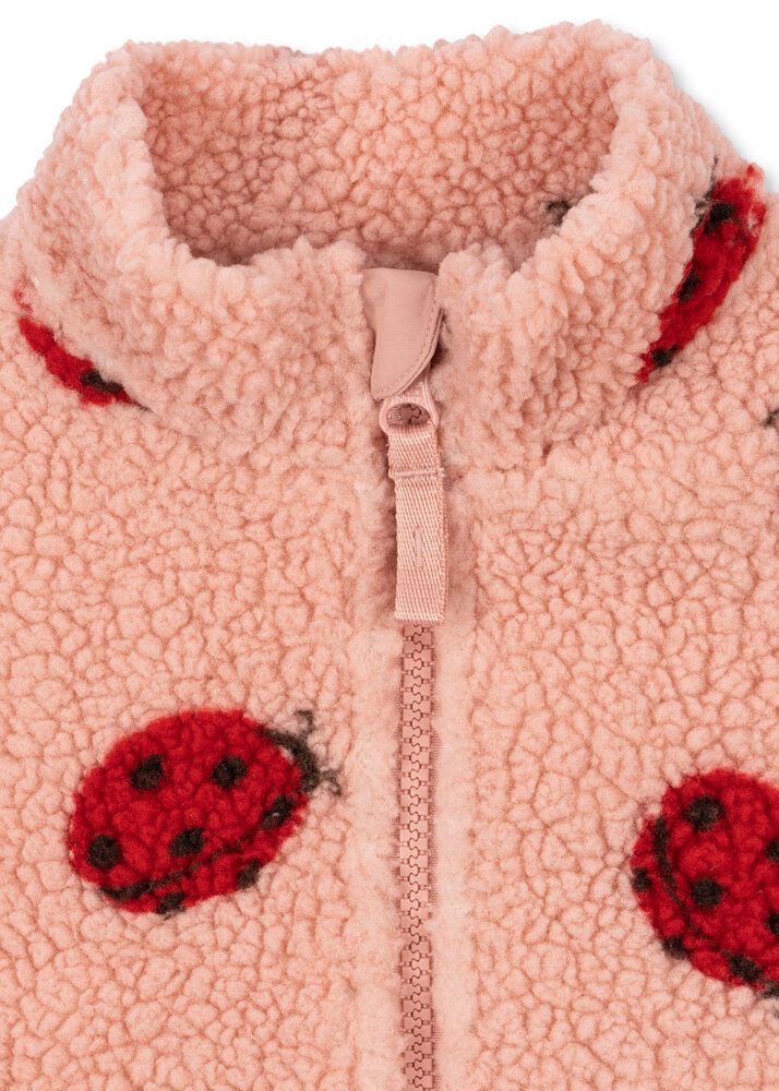 Konges Sløjd Konges Sløjd | Jody Teddy Jacket Grs | Ladybug Pink