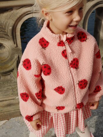 Konges Sløjd Konges Sløjd | Jody Teddy Jacket Grs | Ladybug Pink