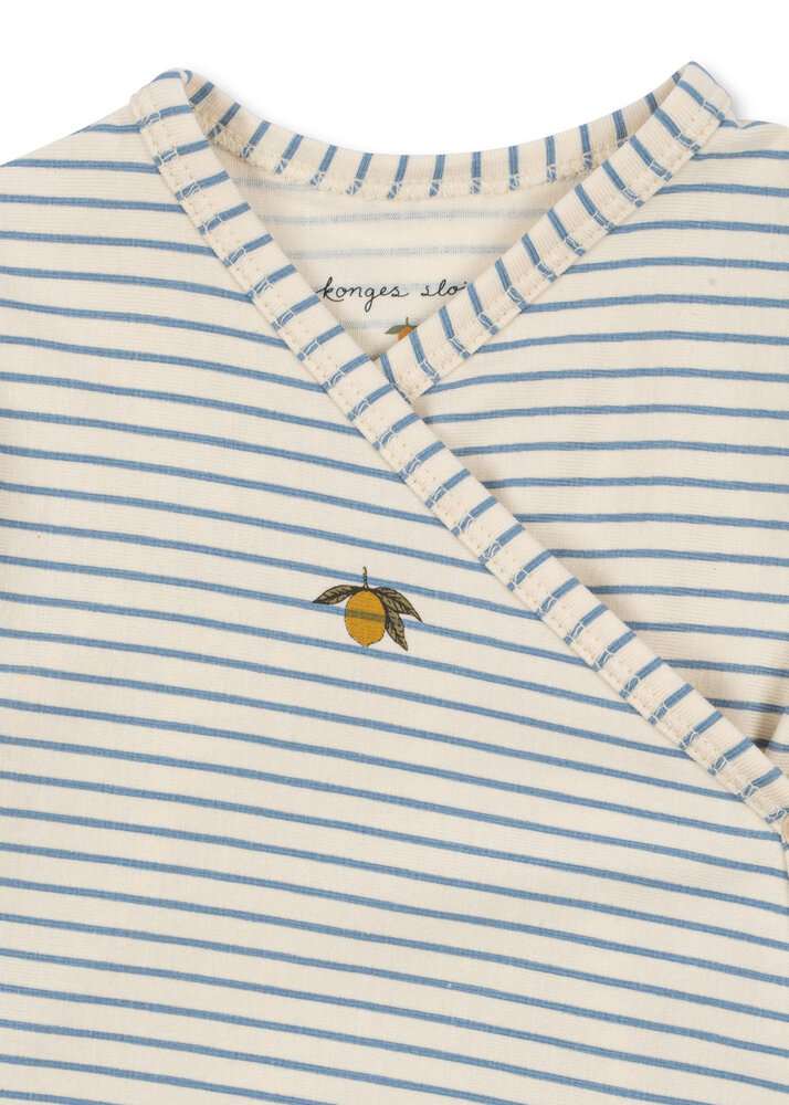Konges Sløjd Konges Sløjd | Basic Newborn Onesie Gots | Stripe Bluie