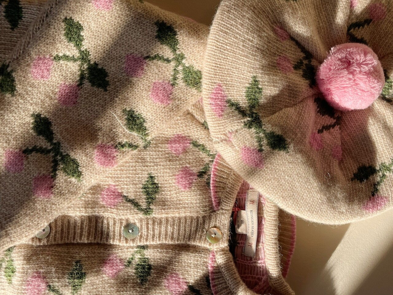 Konges Sløjd Konges Sløjd | Belou Knit Collar Cardigan | Cherry