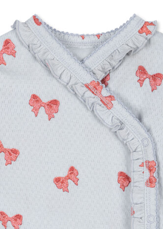 Konges Sløjd Konges Sløjd | Sui Newborn Frill Body Gots | Rosia Blue Bow