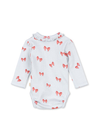 Konges Sløjd Konges Sløjd | Sui Newborn Frill Body Gots | Rosia Blue Bow
