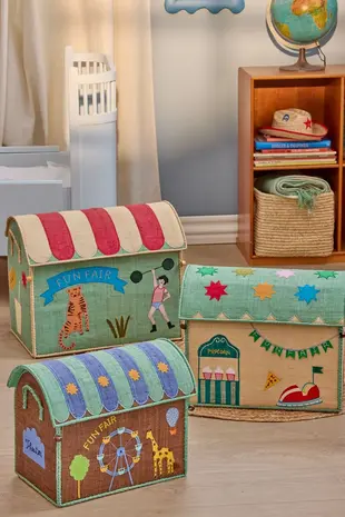 Rice Everyday Magic Rice | Klein Raffia Opberghuis | Blauw | Fun Fair Rice Everyday Magic Rice | Klein Raffia Opberghuis | Blauw | Fun Fair