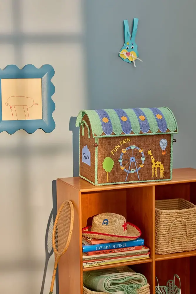 Rice Everyday Magic Rice | Klein Raffia Opberghuis | Blauw | Fun Fair Rice Everyday Magic Rice | Klein Raffia Opberghuis | Blauw | Fun Fair