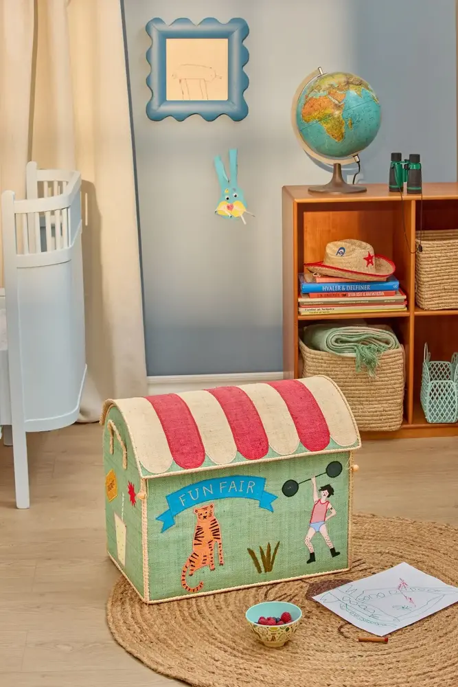 Rice Everyday Magic Rice | Groot Raffia Opberghuis | Blauw | Fun Fair Rice Everyday Magic Rice | Groot Raffia Opberghuis | Blauw | Fun Fair