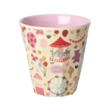 Rice Everyday Magic Rice | Melamine cup Fun Fair Pink print | Medium 250ml Rice Everyday Magic Rice | Melamine cup Fun Fair Pink print | Medium 250ml