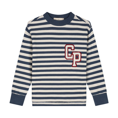 Charlie Petite Charlie Petite | Neil Longsleeve | Stripes Denim Blue/Ecru