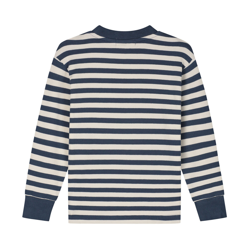 Charlie Petite Charlie Petite | Neil Longsleeve | Stripes Denim Blue/Ecru