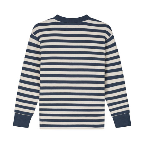 Charlie Petite Charlie Petite | Neil Longsleeve | Stripes Denim Blue/Ecru