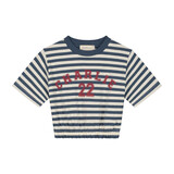 Charlie Petite Charlie Petite | Nicky T-shirt | Stripes Denim Blue/Ecru Charlie Petite Charlie Petite | Nicky T-shirt | Stripes Denim Blue/Ecru