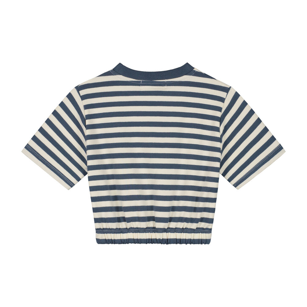 Charlie Petite Charlie Petite | Nicky T-shirt | Stripes Denim Blue/Ecru