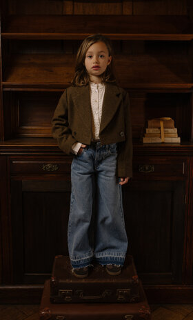 Charlie Petite Charlie Petite | Nora Cropped Blazer | Brown Melange Charlie Petite Charlie Petite | Nora Cropped Blazer | Brown Melange