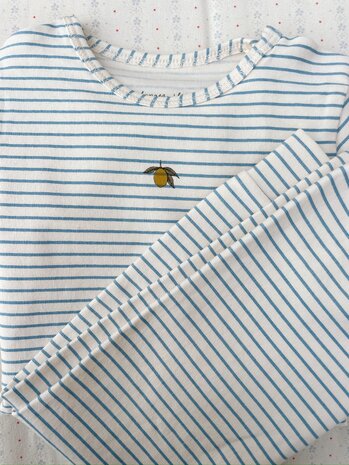 Konges Sløjd Konges Sløjd | Basic Ls Newborn Body Gots | Stripe Bluie