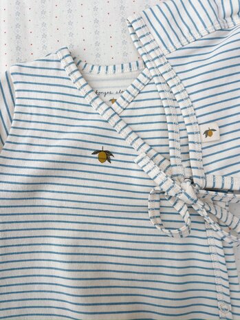 Konges Sløjd Konges Sløjd | Basic Ls Newborn Body Gots | Stripe Bluie