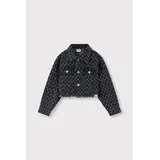 ALIX The Label ALIX The Label | Kids Woven Bull Cropped Denim Jacket | Dark Grey ALIX The Label ALIX The Label | Kids Woven Bull Cropped Denim Jacket | Dark Grey