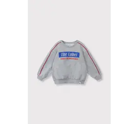 ALIX The Label ALIX The Label | Kids Knitted Text Print Sweater | Soft Grey Melange ALIX The Label ALIX The Label | Kids Knitted Text Print Sweater | Soft Grey Melange