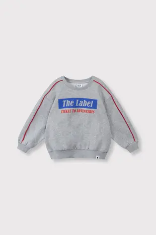 ALIX The Label ALIX The Label | Kids Knitted Text Print Sweater | Soft Grey Melange