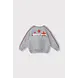 ALIX The Label ALIX The Label | Kids Knitted Text Print Sweater | Soft Grey Melange