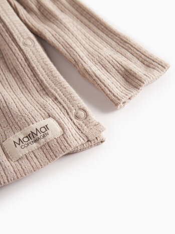 MarMar Copenhagen MarMar Copenhagen | Tut Wrap LS | Modal Pointelle Rib | Soft Beige