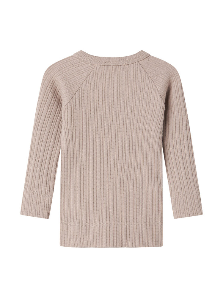 MarMar Copenhagen MarMar Copenhagen | Tut Wrap LS | Modal Pointelle Rib | Soft Beige