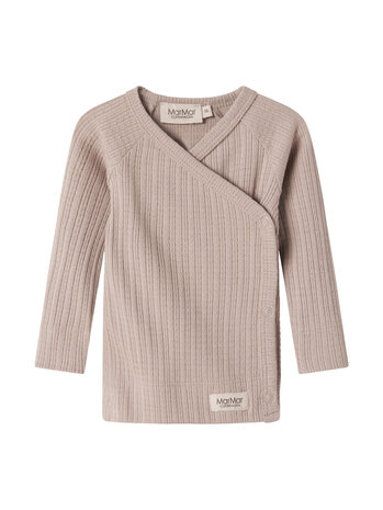 MarMar Copenhagen MarMar Copenhagen | Tut Wrap LS | Modal Pointelle Rib | Soft Beige