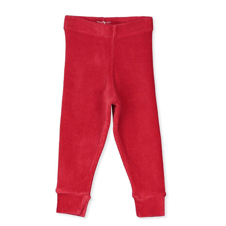 Lötiekids | Corduroy Baby Leggings | Solid | Red