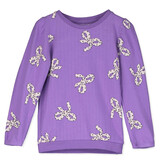 Lötiekids Lötiekids | Textured Tshirt | Bows All Over | Lilac Lötiekids Lötiekids | Textured Tshirt | Bows All Over | Lilac