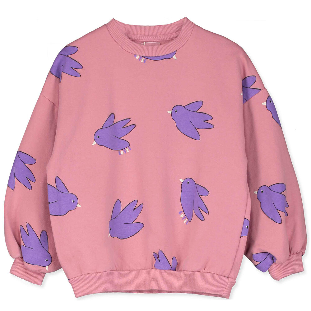 Lötiekids Lötiekids | Sweatshirt | Birds All Over | Rose