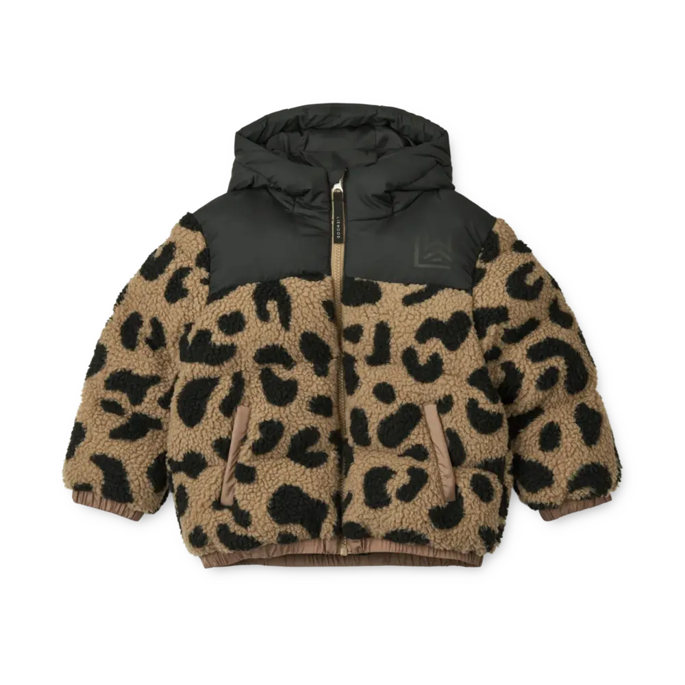 Liewood Liewood | Niko Pile Jacket | Mega leo / Oat mix Liewood Liewood | Niko Pile Jacket | Mega leo / Oat mix
